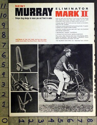 1958 MURRAY ELIMINATOR MARK II STING-RAY BICYCLE SPORT NASHVILLE TOY AD 32991