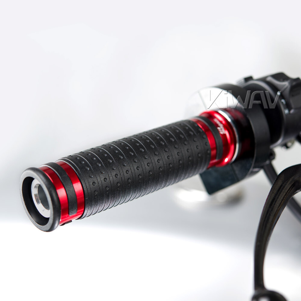 IKE様 Cyber style grips black TPR +red aluminum trim 22mm x2 fits