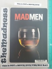 Mad Men Season 3 Disc 1 Backer Card NOT A DVD OR MOVIE Jon Hamm, Elisabeth Moss