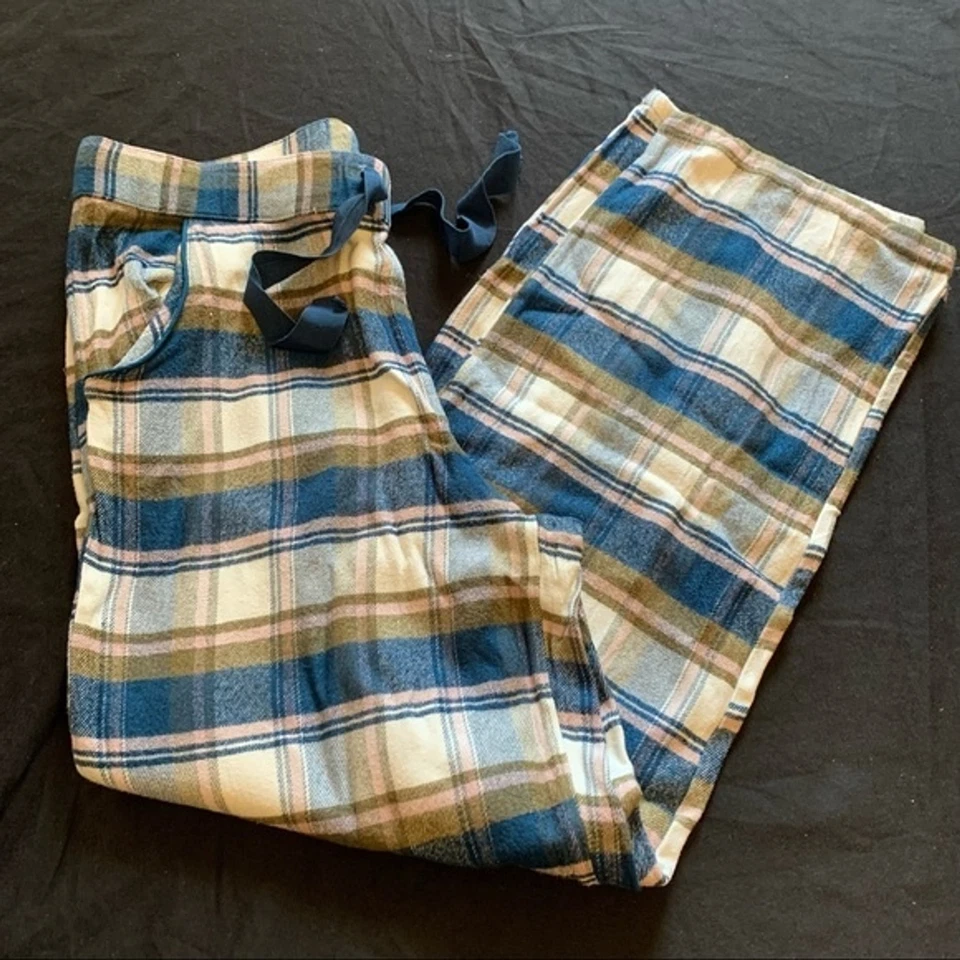 Nordstrom blue plaid pajamas M - Изображение 2 из 4