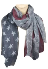 Woman’s Accessory American Flag Scarf NEW