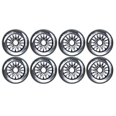 110mm inline black skate wheel by Trurev. 86a