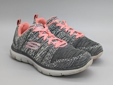 Skechers Womens Flex Appeal 2.0 12756 Gray Pink Running Shoes Sneakers Size 6