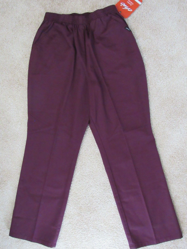 Chic Comfort Collection Pull Up Jean Pants Womens/Misses 10P  NWT Maroon - Picture 3 of 3