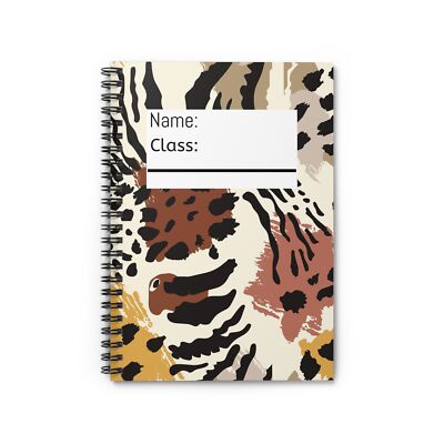 Trendy Spiral Notebook - School & Work essential, Wild Animal Print, Student