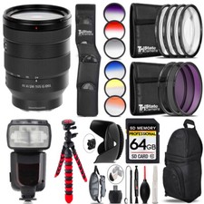 Sony FE 24-105mm f/4 G OSS Lens 13 Piece Filter  More-64GB Accessory Kit
