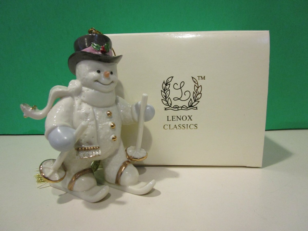8*8様 S4545★オークション販売★ サンスベリスノーホワイト 超人気希少品 LENOX SKIING SNOWMAN Ornament NEW in BOX | eBay