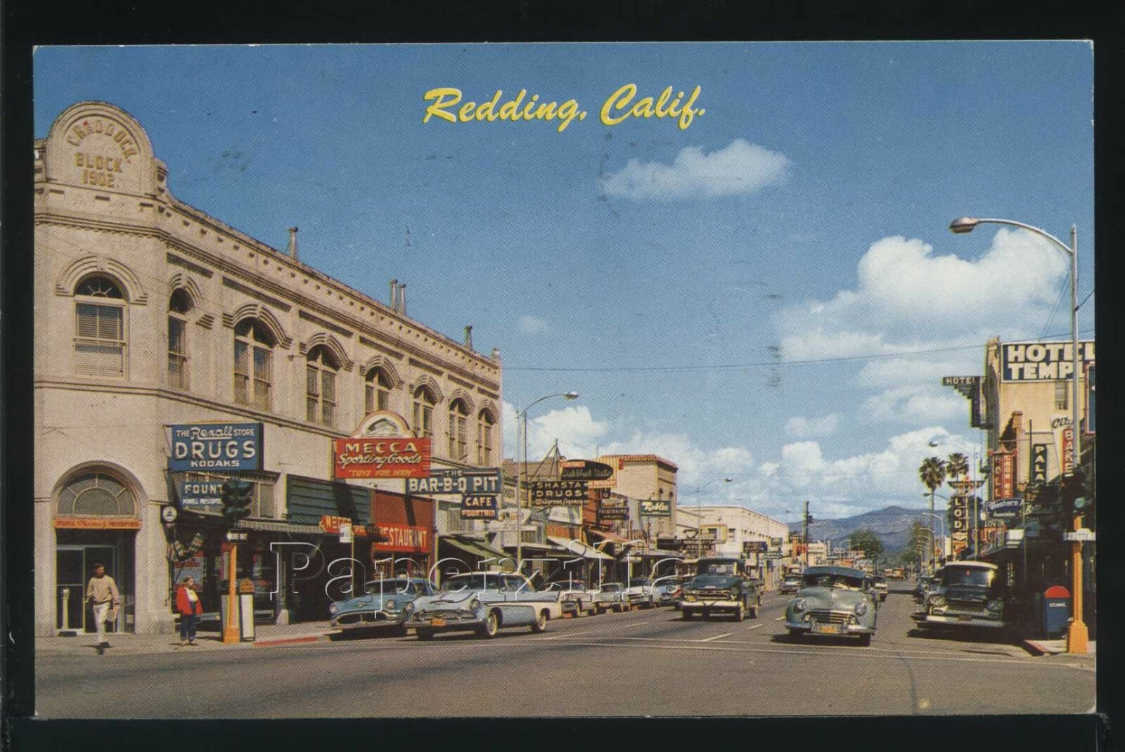 CA Redding CHROME PC 1962 STREET SCENE Shasta County by Mike Roberts C12420  | eBay