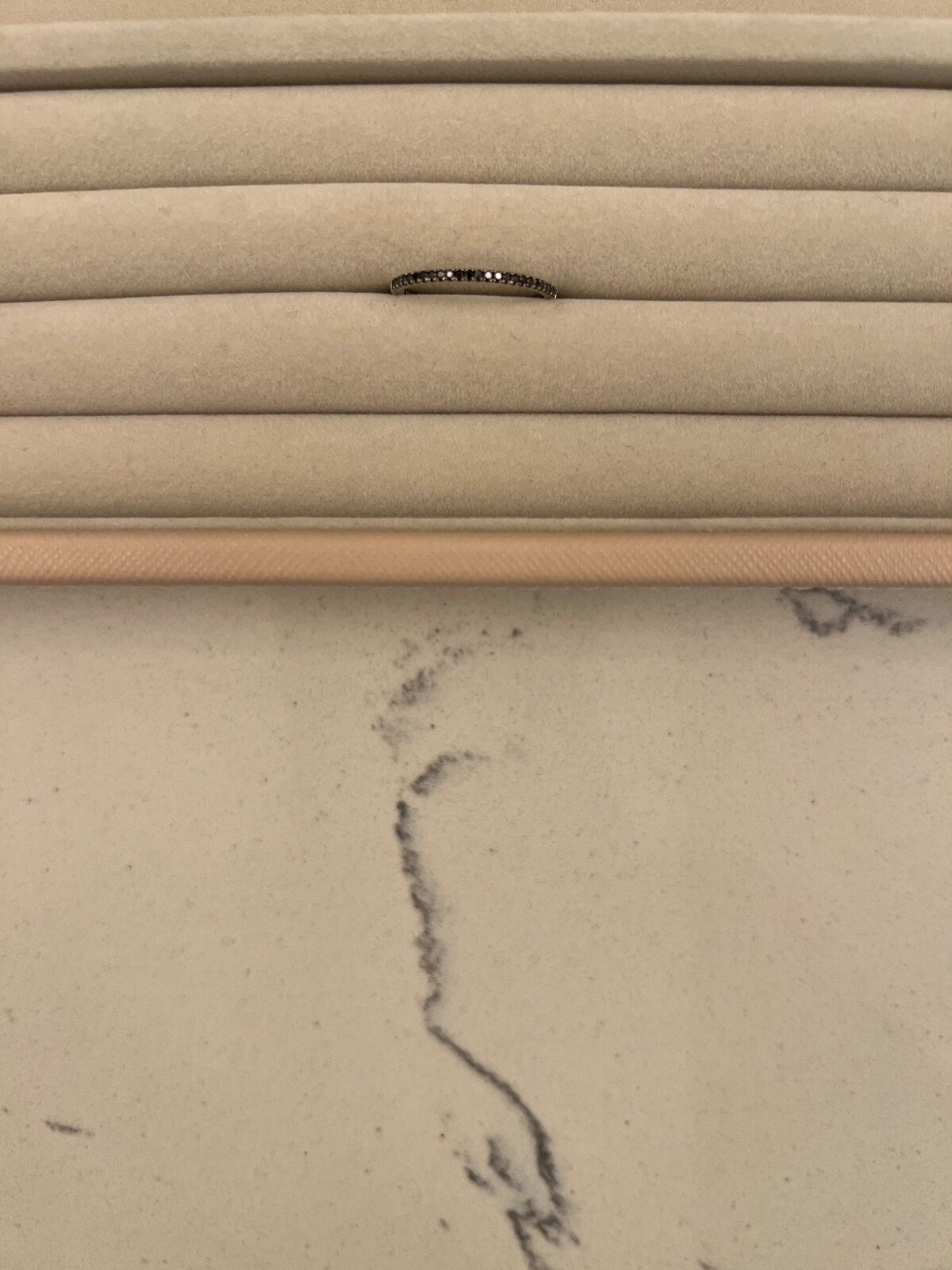 Bony Levy Stackable Black Diamond Ring - White Go… - image 1