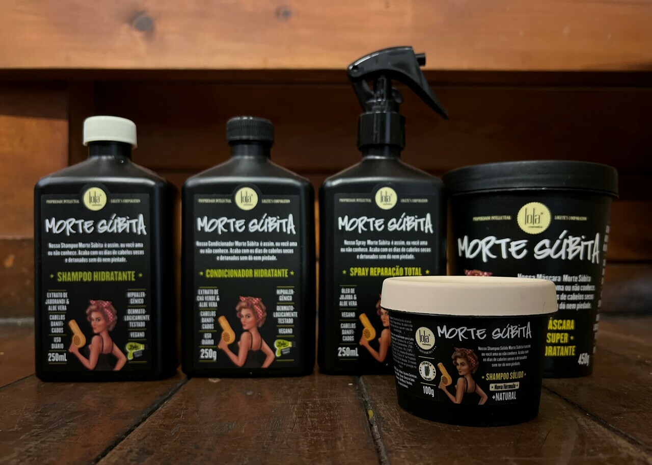 Lola Cosmetics Morte Subita Haarreparatur feuchtigkeitsspendendes Shampoo Conditioner Maske Spray