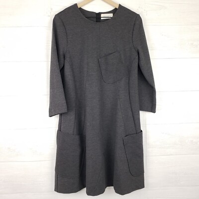 MeimeiJ Women's Grey 3/4-Sleeve Shift Dress Size IT 40/US 4
