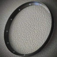 Chapter Ring SKX007 Angled TRIANGLE / Gunmetal Brushed + White - SEIKO MOD SKX