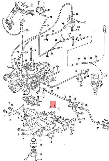 Genuine Volkswagen Intake Connection NOS Golf Jetta Passat Quantum 051129711A - Image 2 of 2