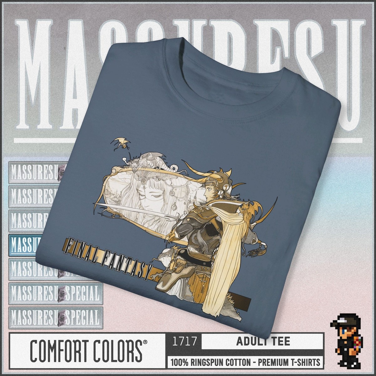 Final Fantasy [2-Sided] T-Shirt Origins Garland NES Famicom