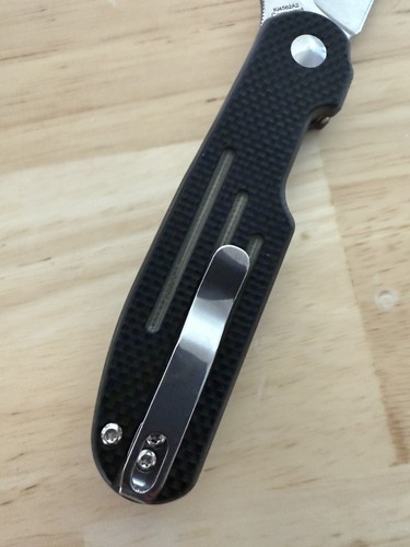 Kizer Ki4562A2 CORMORANT Button-lock Knife OD Green Dyed Scales EDC S35VN - Picture 4 of 8