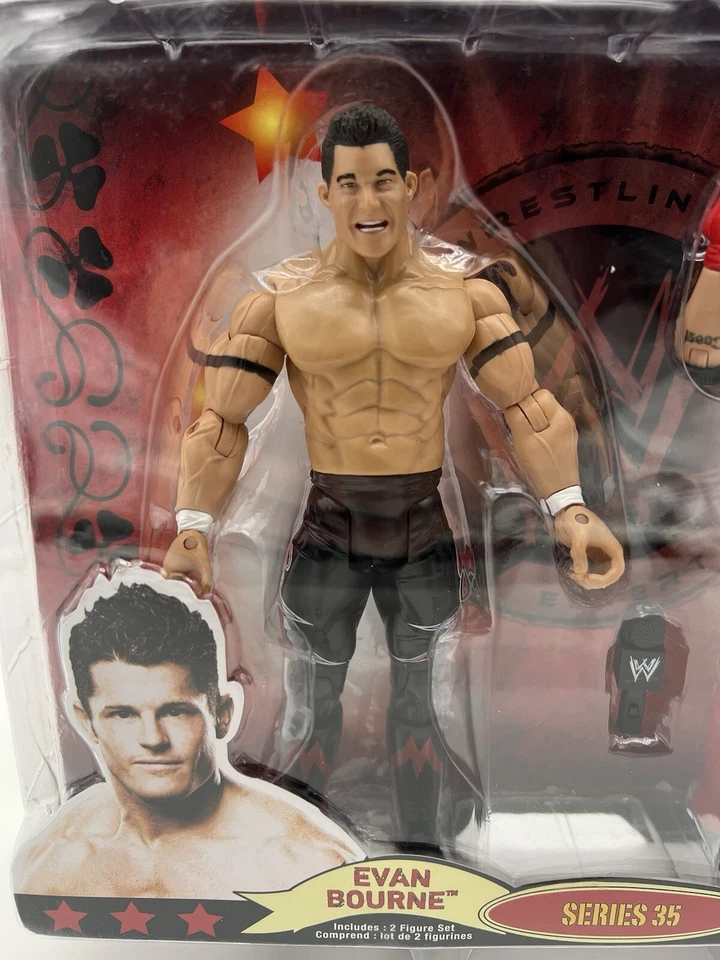 Paquete de 2 figuras Jakks WWE Adrenaline Rey Mysterio y Evan Bourne 2009 serie 35 Foto 2 de 4