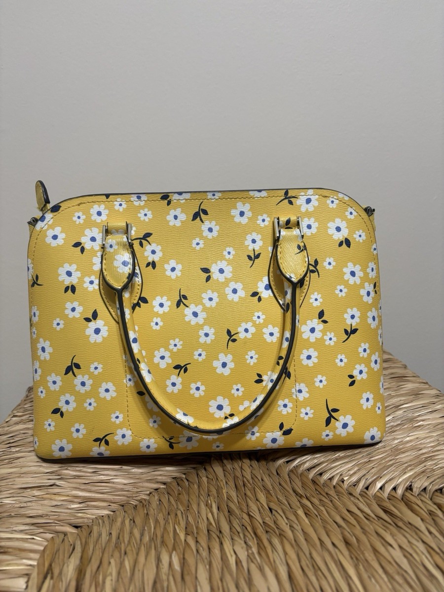 Kate Spade New York Darcy Small Satchel Yellow Floral Handbag