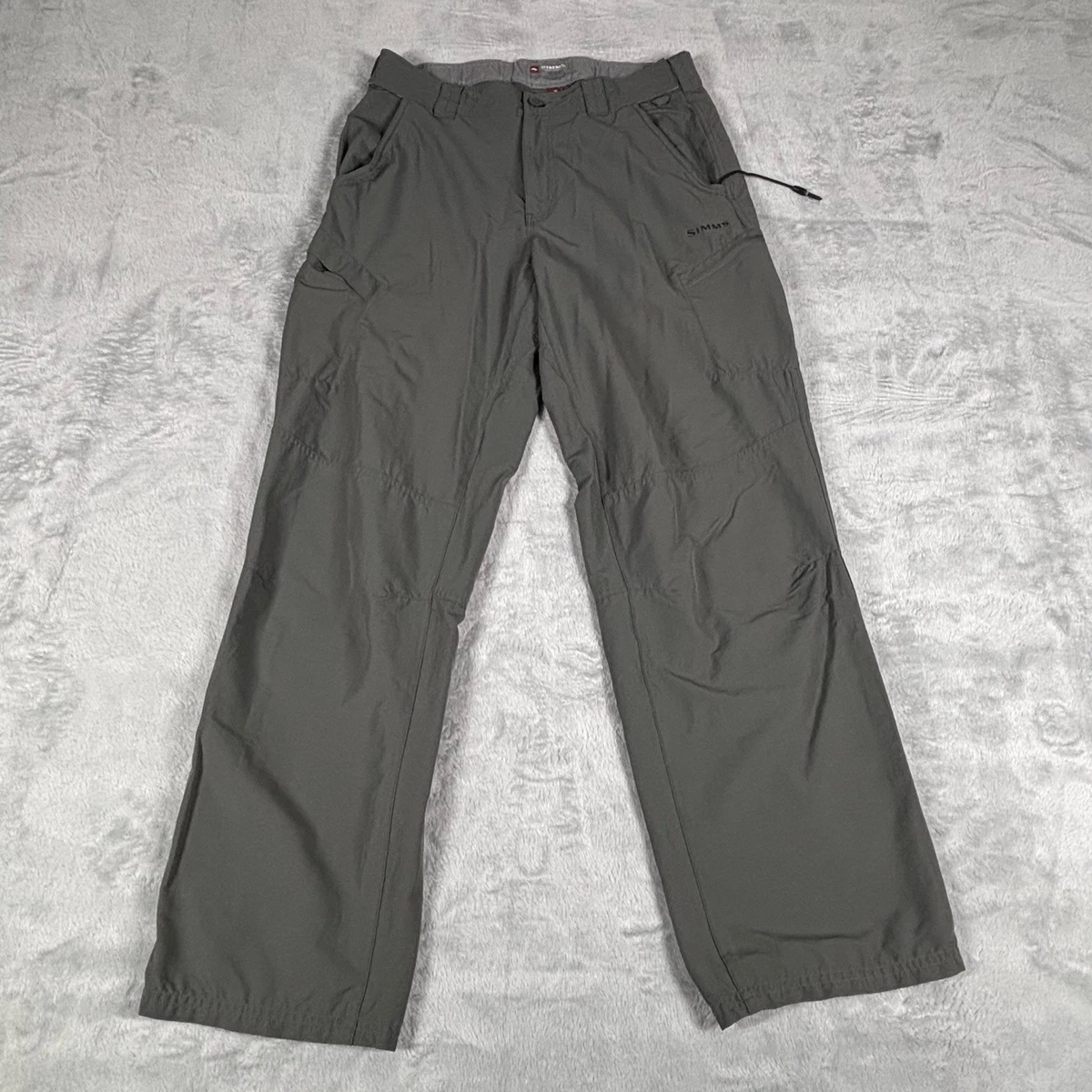 Simms Fishing Pants Men's Gray/blue Size 40 S Nylon