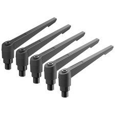 5 PCS Clamping Lever Handles M8 x 16mm Male Thread Adjustable Quick Release