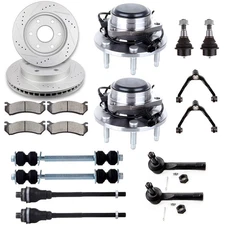 Suspension Wheel Hub Bearing + Brake Rotor Pad For Silverado Sierra 1500 515054F