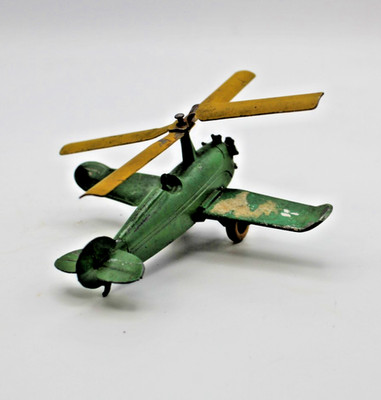 Tootsietoy die cast auto gyro copter airplane 4''  1934 Vintage