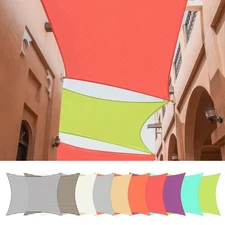 12x8Ft/16x12Ft /20x16Ft UV Block Rectangle Sun Shade Sail Canopy Outdoor Patio