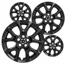 Set of 4 Gloss Black 17" Impostor Wheel Skins for 14-18 Jeep Cherokee Rim Covers