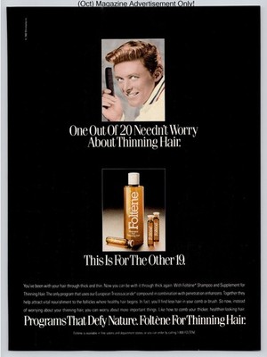 Foltene Haircare Thinning Treatment Revitalizing Formula Vtg 1988 Advertisement