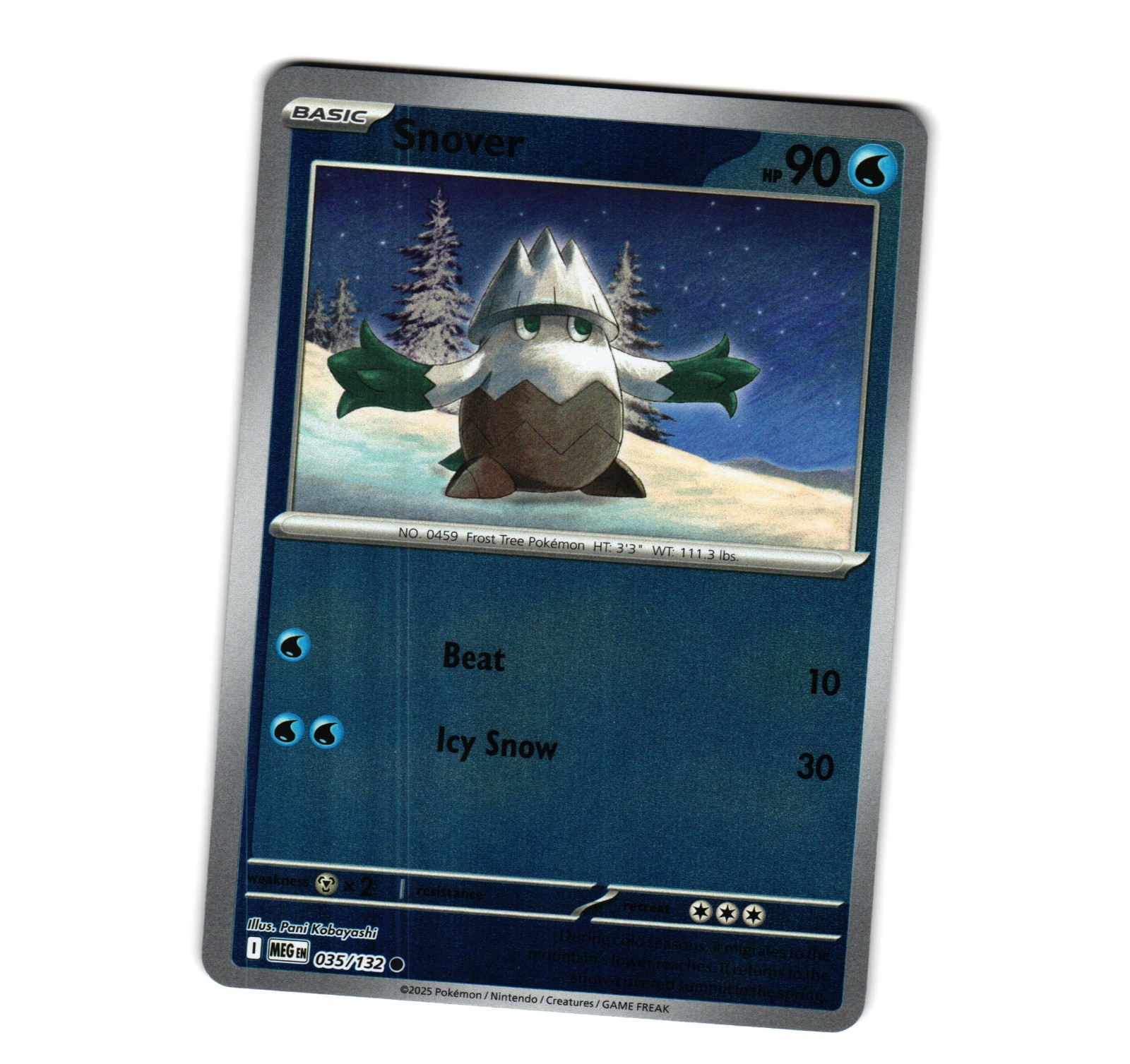 Pokemon Snover 035/132 ME01 Mega Evolution Reverse Holo [NM]