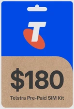 Telstra $180 120GB Pre-Paid SIM Card Starter Kit 70GB+50GB Bonus 6 Month Expiry