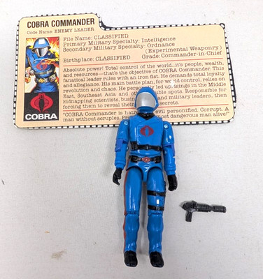 GI JOE ARAH Cobra Commander Figure 1983 Complete w. file Vintage G.I.