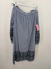 Pre-Owned Vince Camuto Blue Size 14 Short Long Sleeve Dress