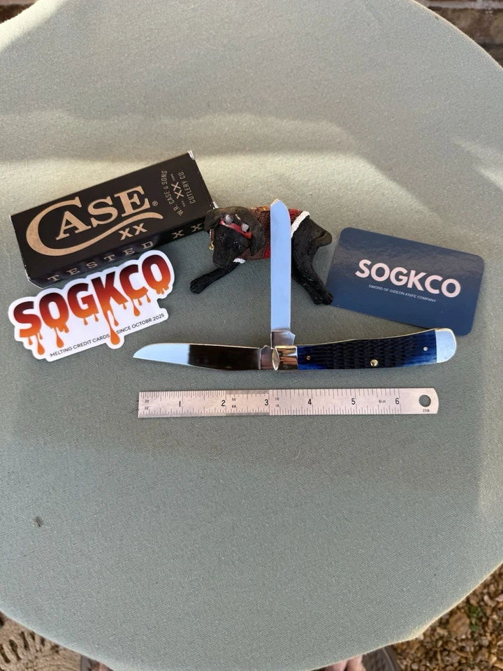 Cuchillo trampero Case XX Blue Bone Rogers Corn Cob 6254 SS Foto 3 de 4