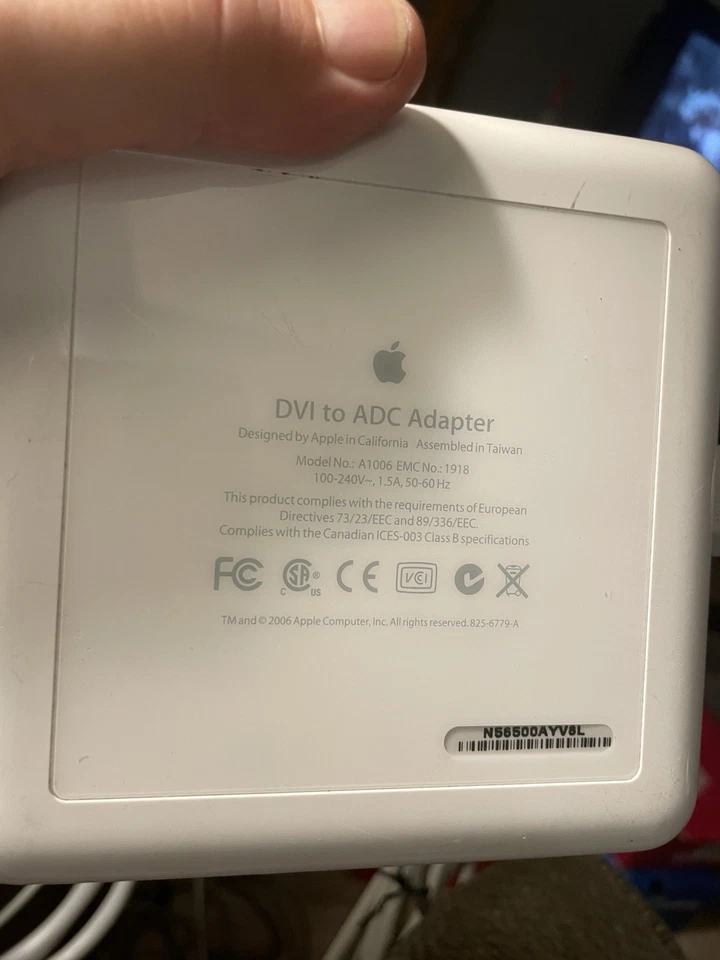 Apple DVI to ADC Display Adapter A1006 EMC 1918 – Vintage Power Supply Video Con - Image 3 of 4