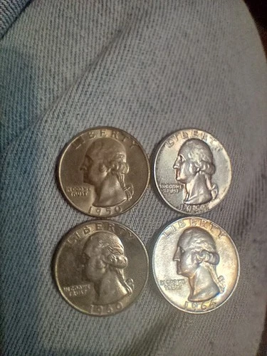 1950 1958 1960 1964 Washington 90% Silver Quarters Spot Silver Very Nice LOT!!!