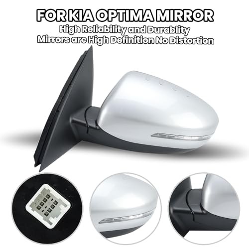 Driver Side Mirror Compatible with 2011 2012 2013 Kia Optima Mirrors with Turn S - 第 7/8 張圖片