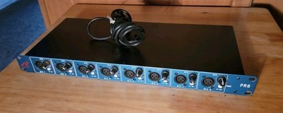 SM PRO Audio PR8 8 Channel Microphone Preamplifier Rack Mount Deck Pre Amp