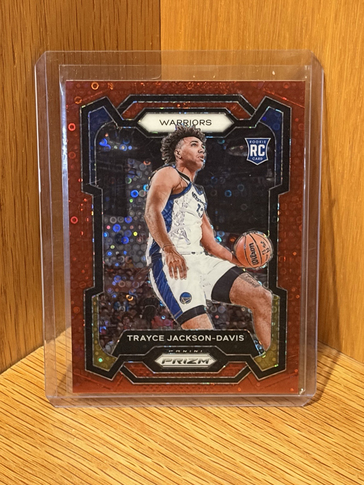 2023-24 Panini Prizm Trayce Jackson-Davis #148 Red Fast Break Prizm /100 (RC)