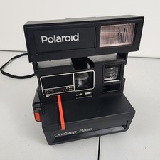 Polaroid OneStep Flash Instant Film Camera 600 Film Vintage Black with Strap