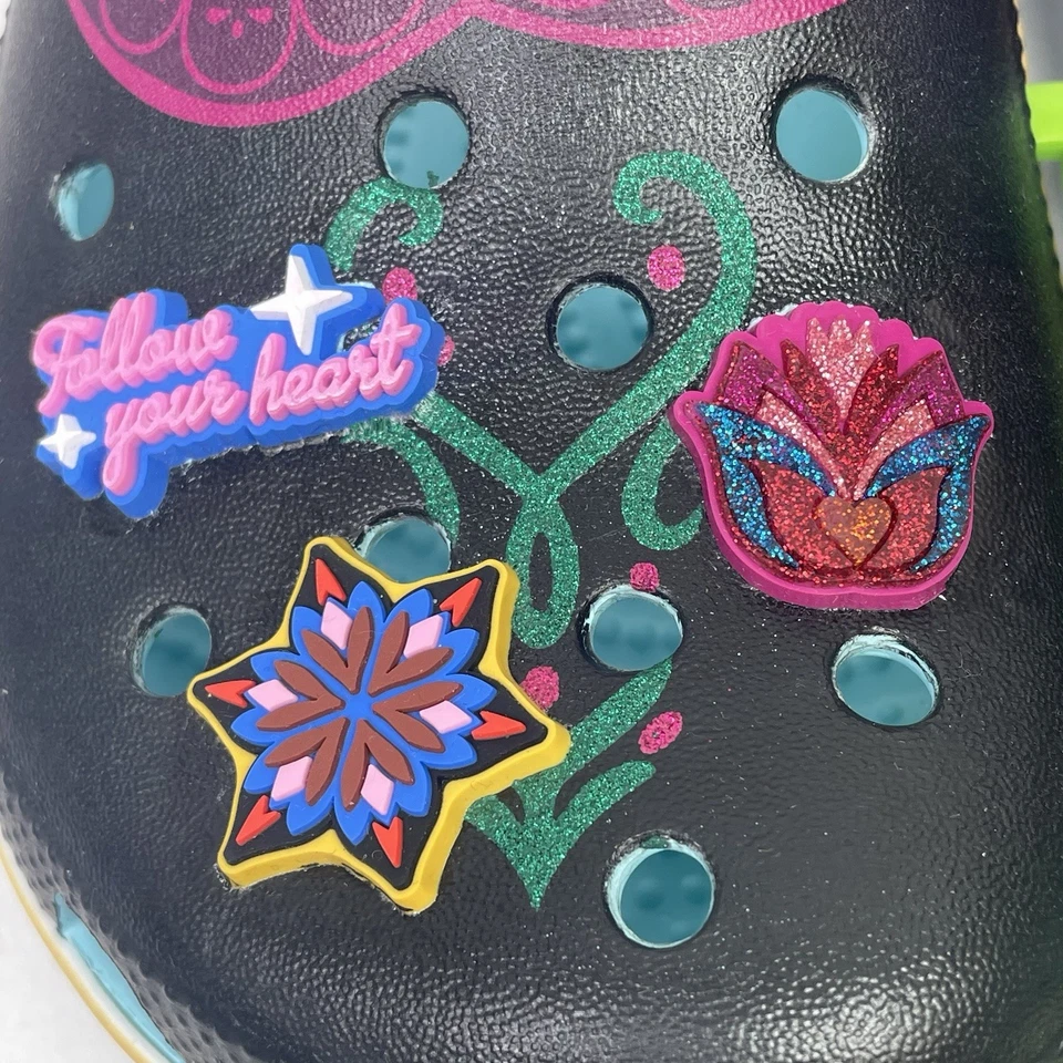 Zueco Crocs Frozen Anna Disney Clásico Niñas Jóvenes Talla 4 J4 Nuevo Con Etiquetas Foto 3 de 4