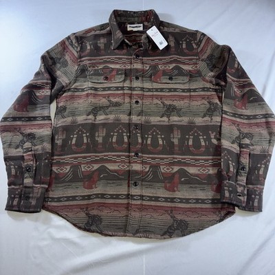 Lucky Brand Western Cowboy Button Down Rodeo Shirt Men s S NWT