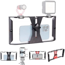 ABS Cell Phone Rig Shooting Video Camera Cage Microphone Mount Film Stabilizer