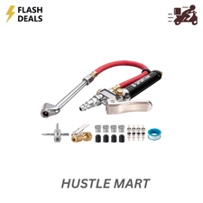 Spurtar 10-120 PSI Heavy Duty Tire Pressure Gauge with Inflator Air Chuck US