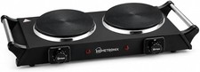 Hometronix 2500W Portable Electric Cooker Double Hob Table Top Hot Plate Black