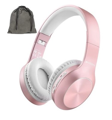 Rydohi Wireless Bluetooth Headphones, Rose Pink and White - New in Box