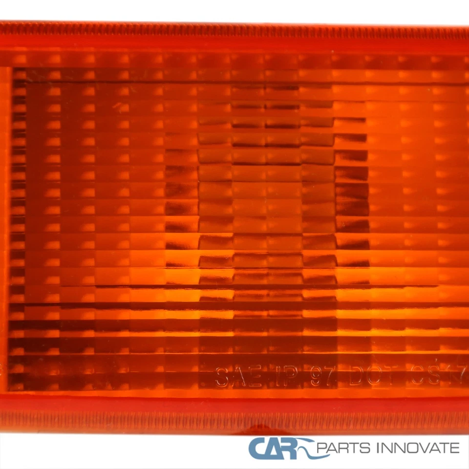 Fits 1997-2006 Jeep Wrangler Amber Front Bumper Lights Turn Signal Lamps Pair Foto 4 de 4