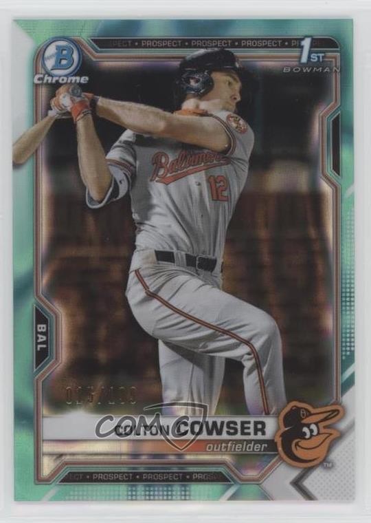 2021 Bowman Draft Chrome Aqua Lava Refractor 15/199 Colton Cowser #BDC-166 s3g