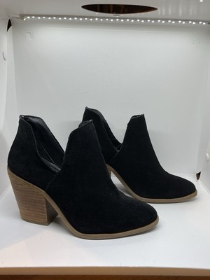 Steve Madden Black Leather Booties 8.5