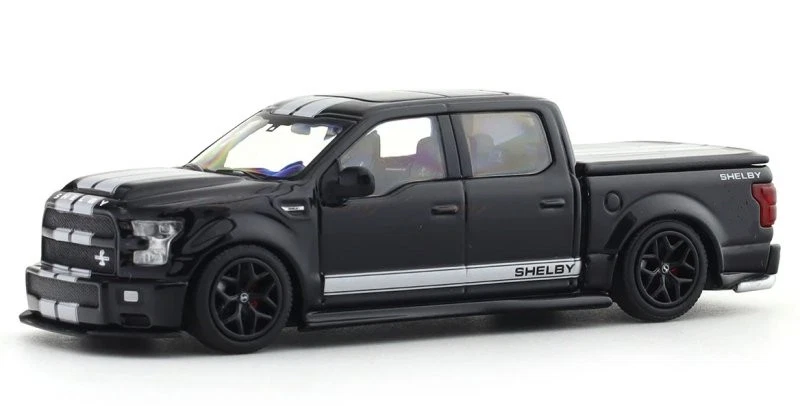 FORD F-150 SHELBY  - black / silver Stripes - Funny Model 1:64 - Immagine 4 di 4