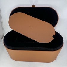 DYSON Airwrap Hair Styling Storage Case Box ONLY  Faux Leather Tan  READ DESC